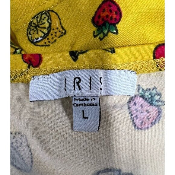 IRIS Crop Yellow Adjustable‎ Straps Exposed Back Top Size Large - Picture 6 of 7